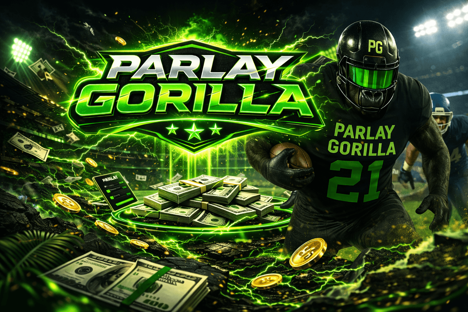 Parlay Gorilla sports analytics and parlay builder interface.